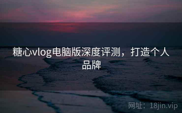 糖心vlog电脑版深度评测，打造个人品牌